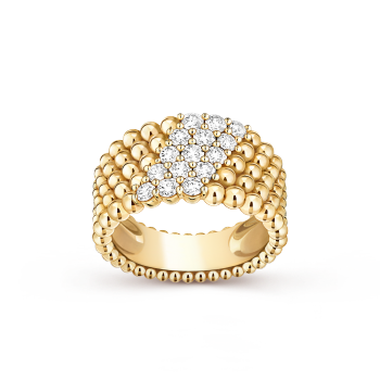 VCARP7UT00 - Perlée diamonds ring, 5 rows